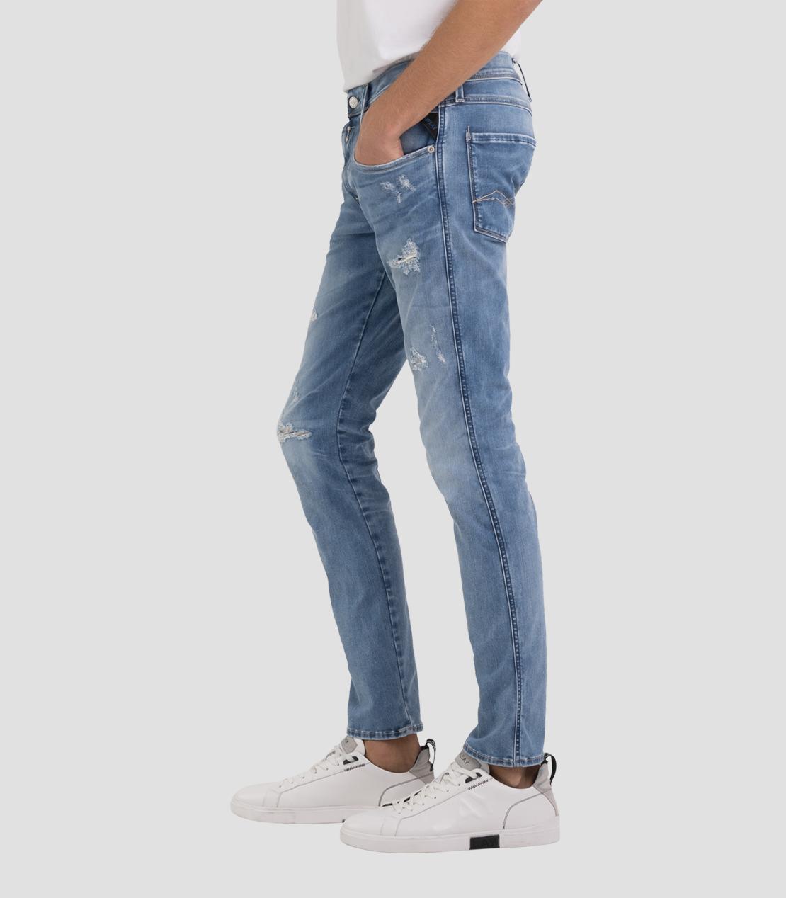 PÁNSKÉ REPLAY SLIM FIT HYPERFLEX ANBASS DŽÍNY - M914Y.000.661XI2R