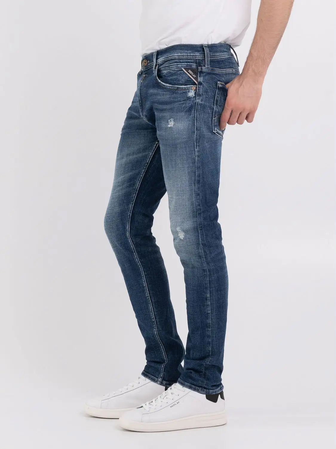 REPLAY PÁNSKE SLIM FIT JONDRILL DŽÍNY - MA931Q .000.141 534