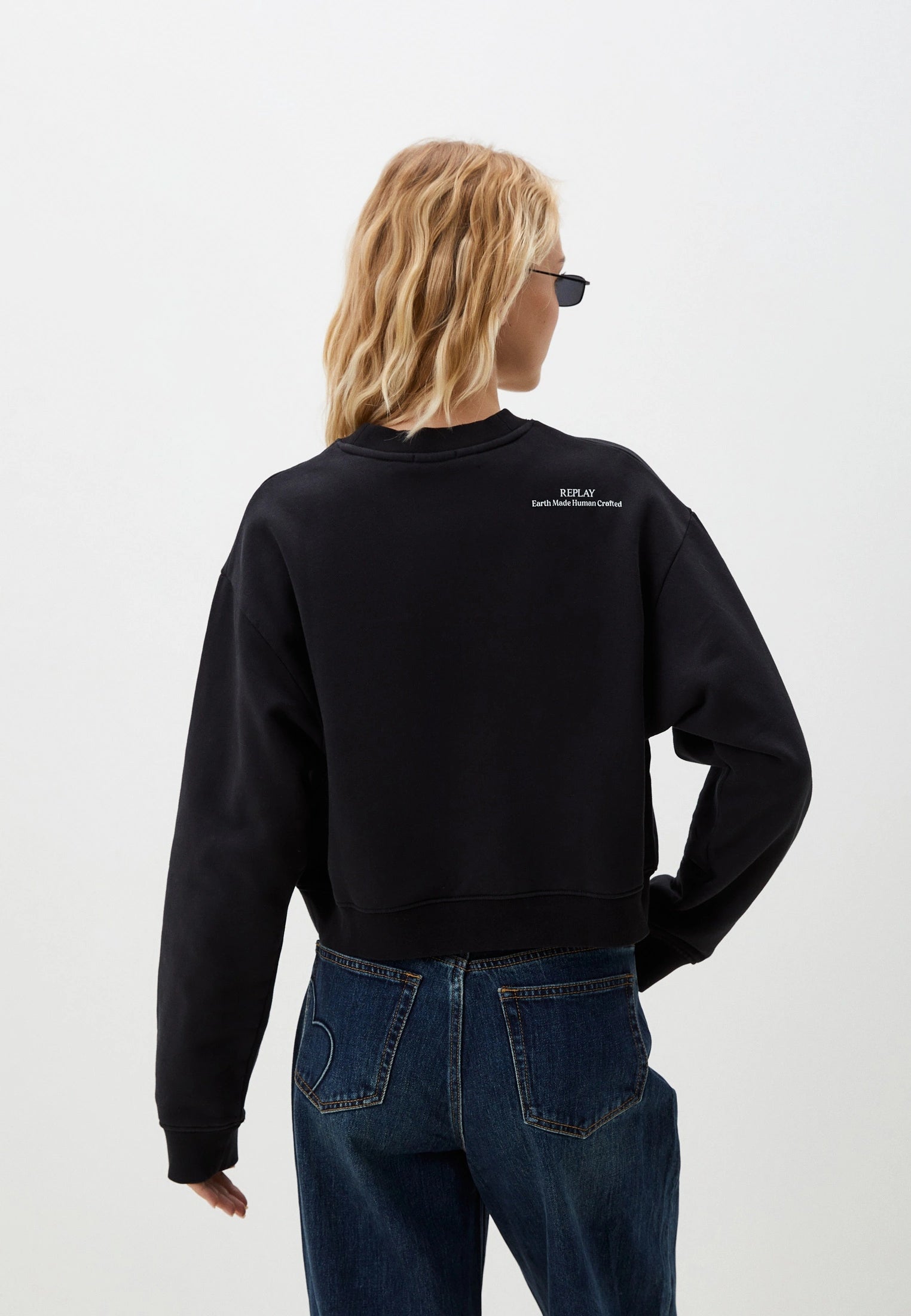 REPLAY DÁMSKÁ ZKRÁCENÁ MIKINA Z BIO BAVLNY