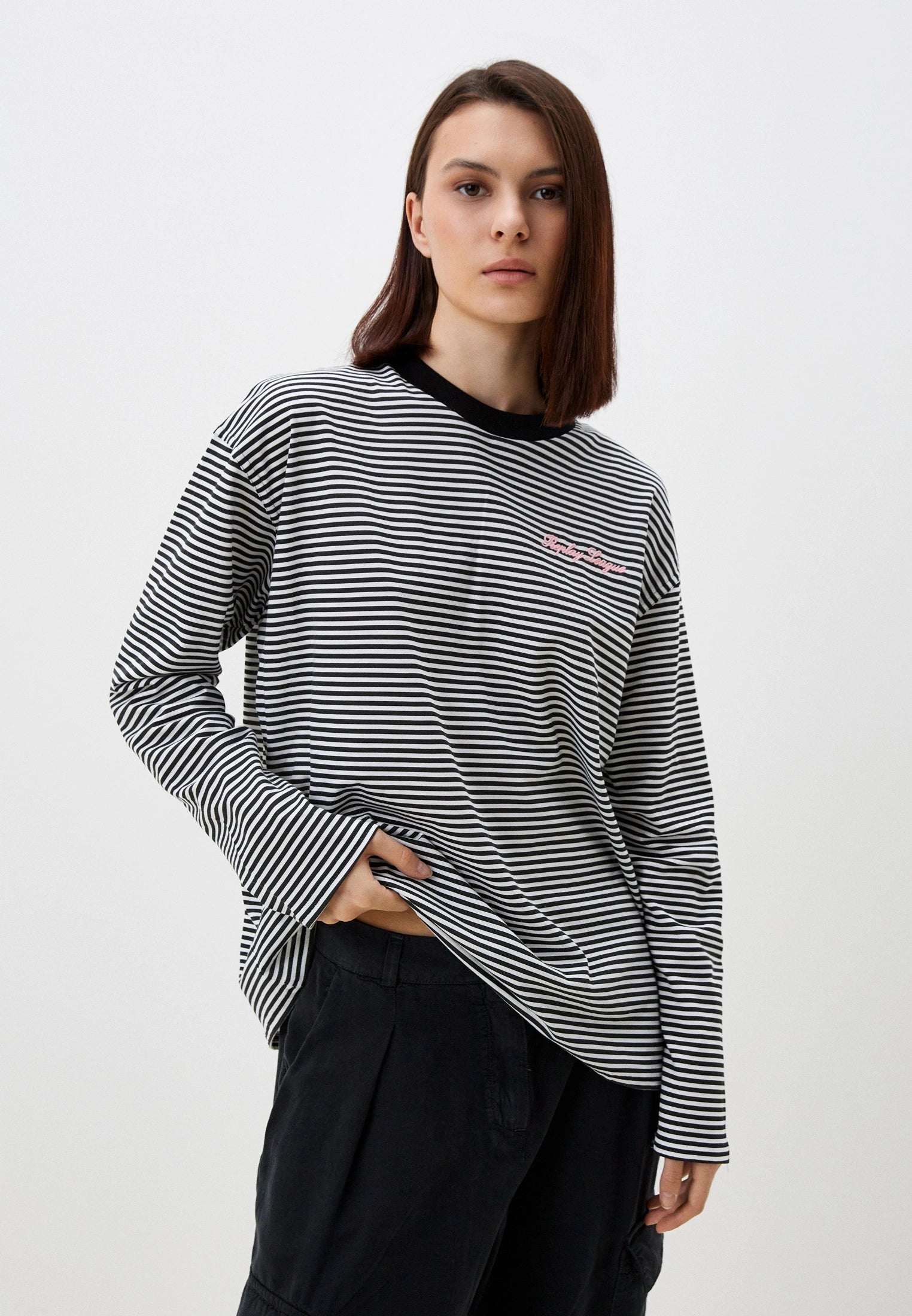 REPLAY DÁMSKÉ PRUHOVANÉ TRIČKO S DLOUHÝM RUKÁVEM