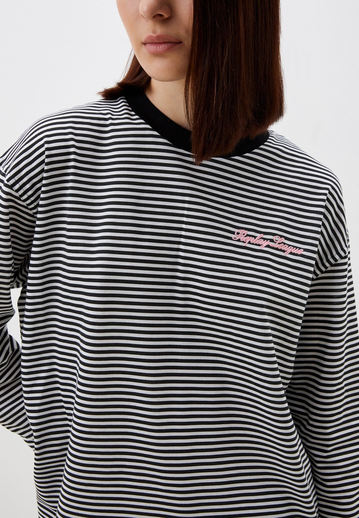 REPLAY DÁMSKÉ PRUHOVANÉ TRIČKO S DLOUHÝM RUKÁVEM