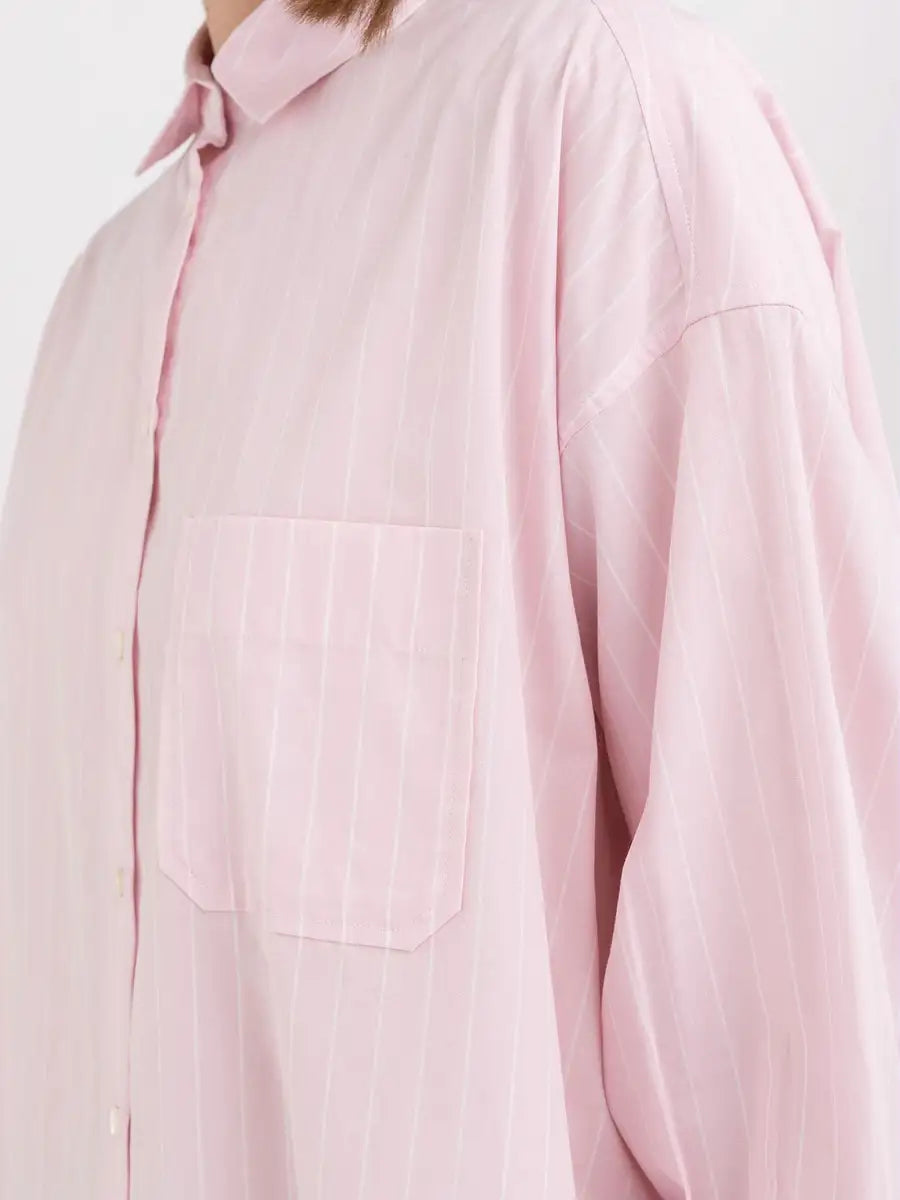COMFORTABLE WOMEN'S REPLAY SHIRT IN STRIPED POPLIN