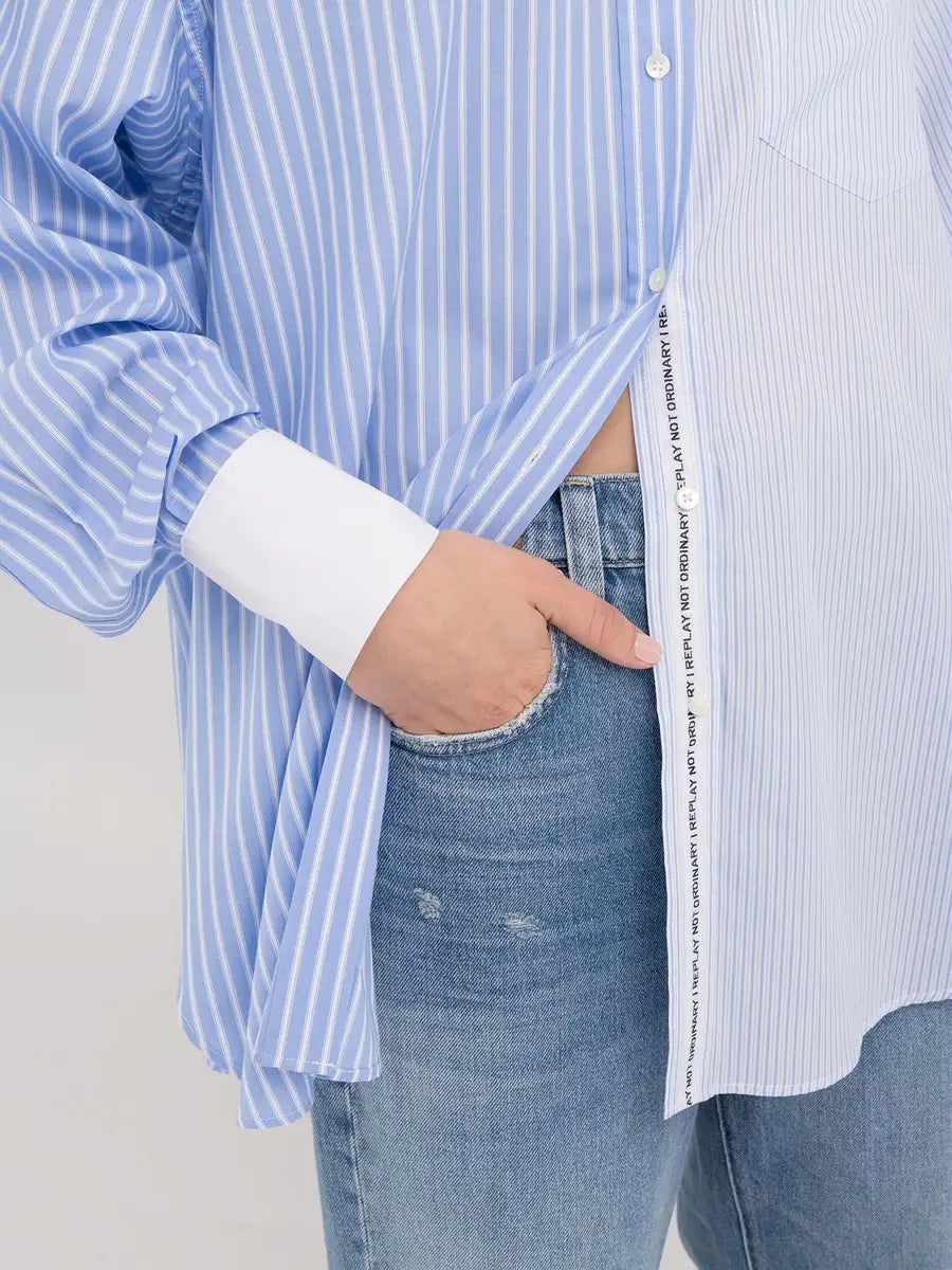 REPLAY DÁMSKA KOŠEĽA S DVOJFAREVNÝM PRUHOVANÝM VZOROM 