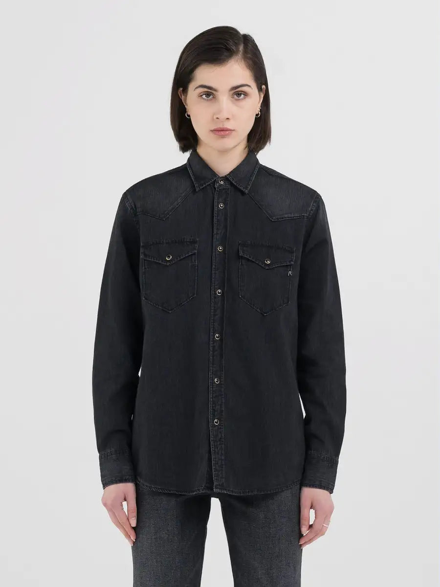 WOMEN'S REPLAY WESTERN DENIM SHIRT