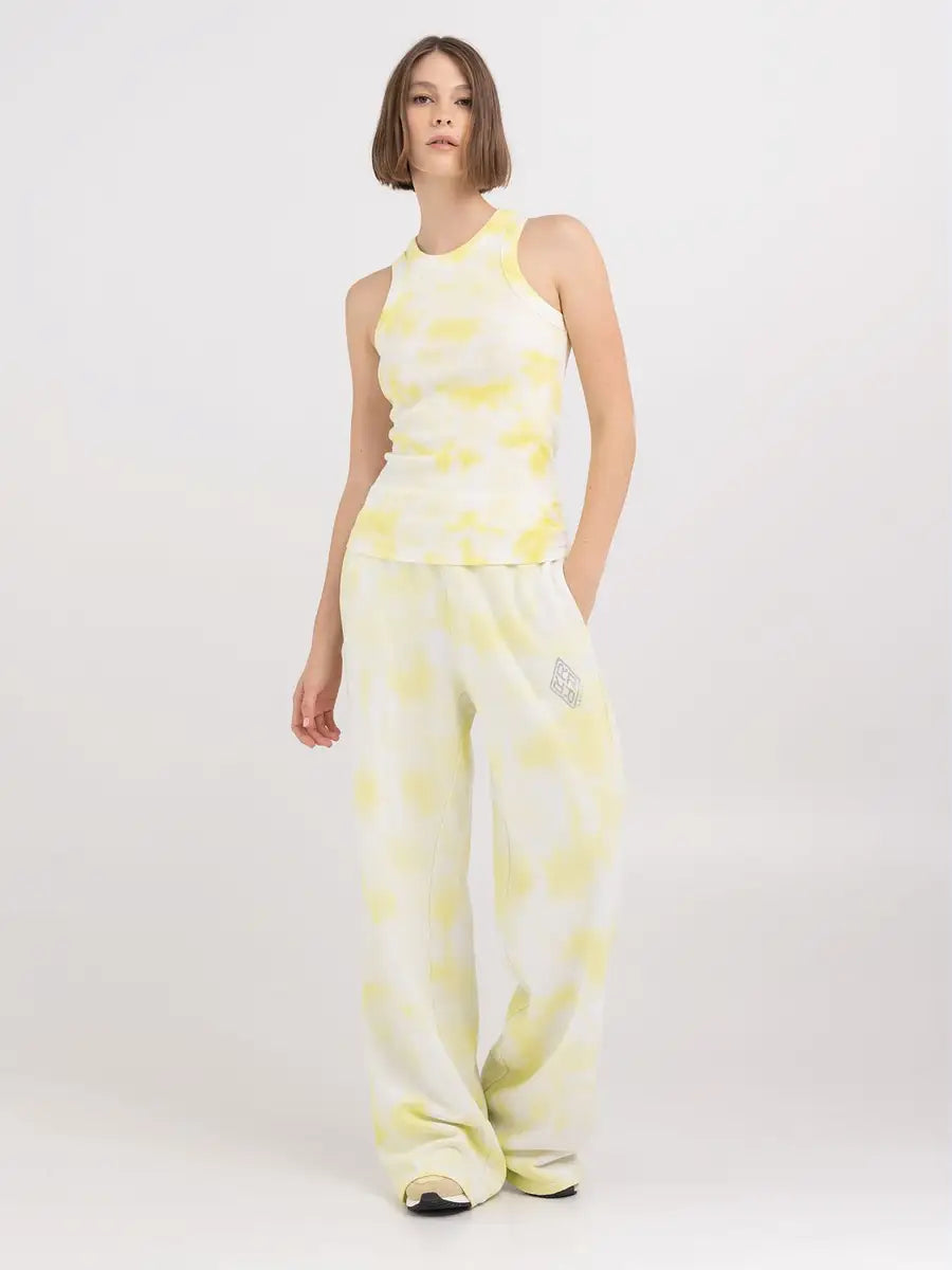 REPLAY BATIKOVANÝ REBROVANÝ TOP BEZ RUKÁVOV