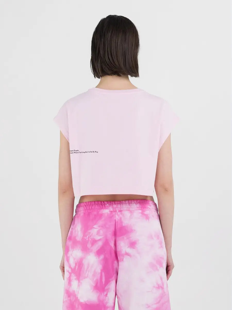 REPLAY DÁMSKY CROP TOP Z ŽERZEJ S POTLAČOM - W3098 .000.23608P