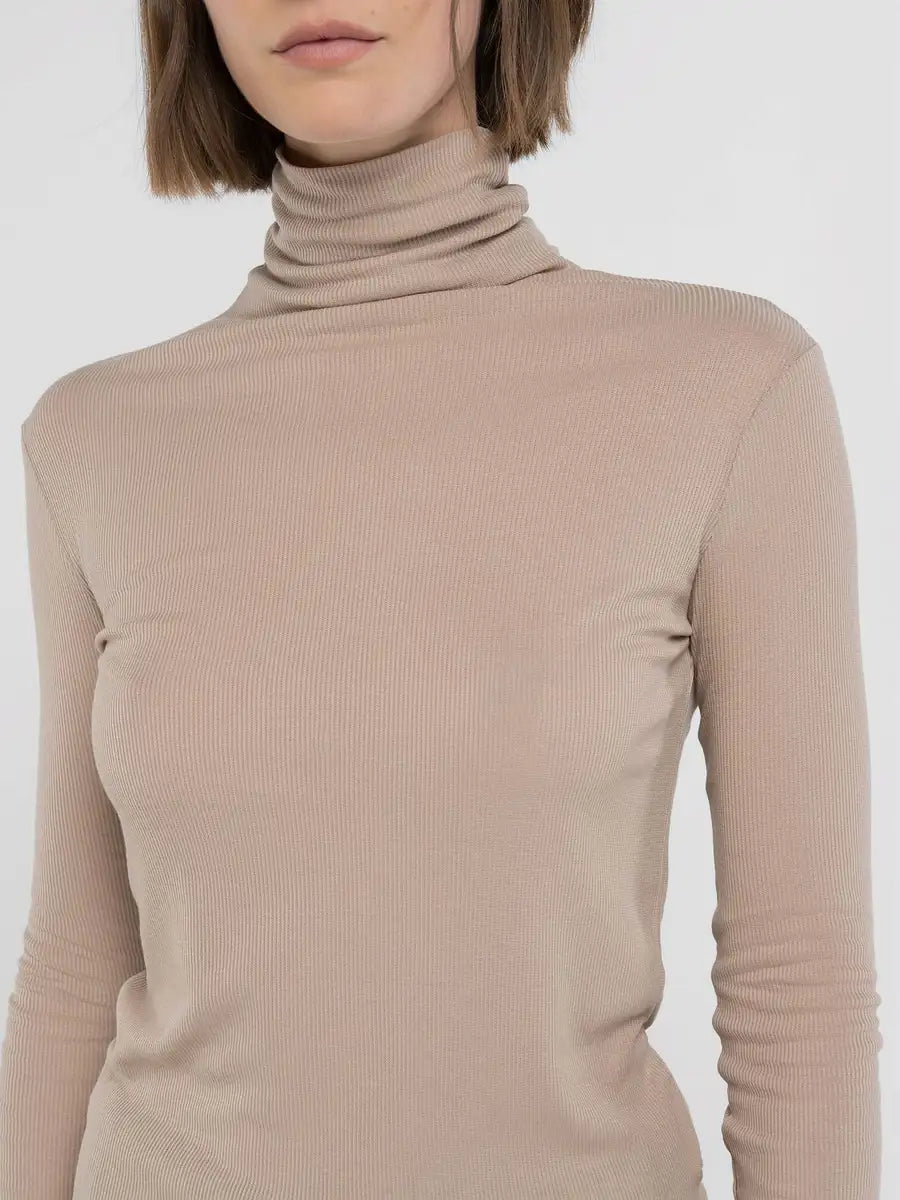 REPLAY NŐI SLIM-FIT PÓLÓ HOSSZÚ UJJAL ÉS MAGAS GALLÉRRAL