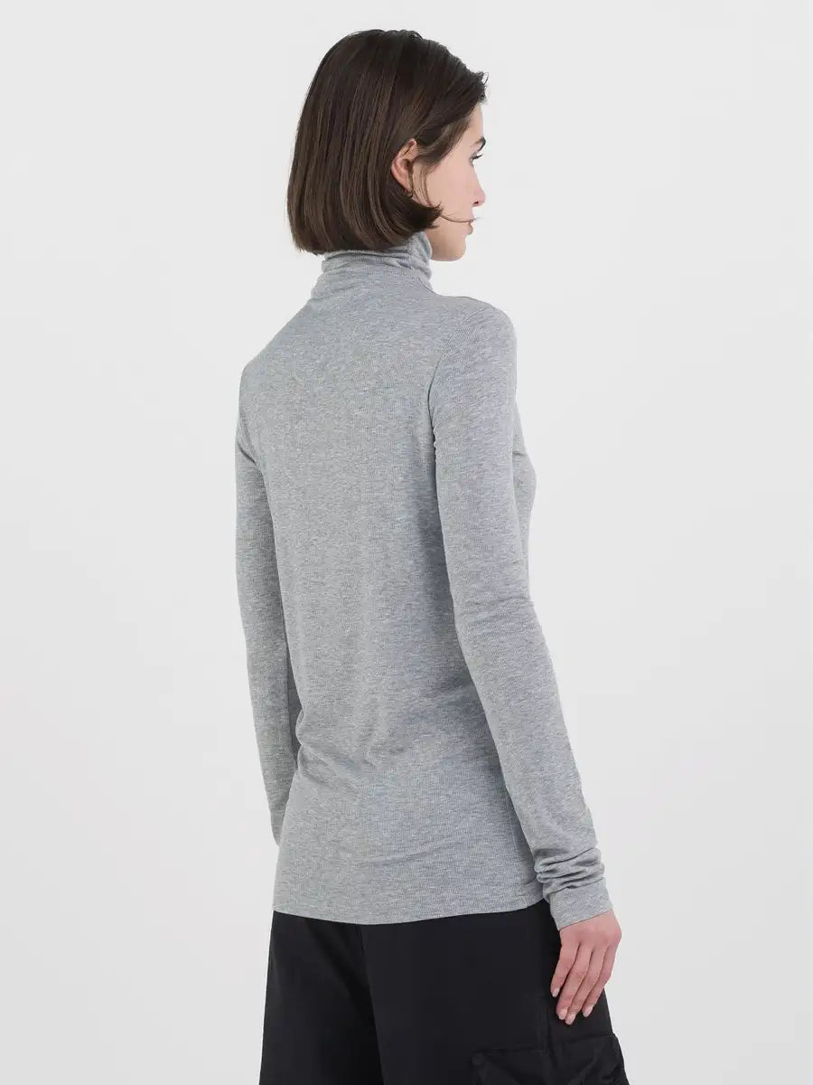 REPLAY NŐI SLIM-FIT PÓLÓ HOSSZÚ UJJAL ÉS MAGAS GALLÉRRAL