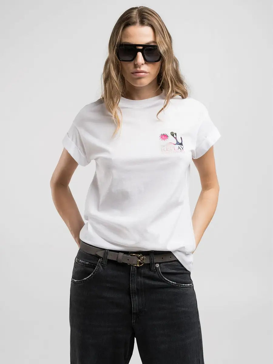 DÁMSKÉ TRIČKO REPLAY S POTISKEM PLANET POWERED