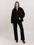 WOMEN'S REPLAY DENIM OVERSHIRT WITH ALL-OVER LOGO