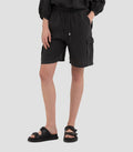 REPLAY WOMEN'S LINEN SHORTS WITH POCKETS 