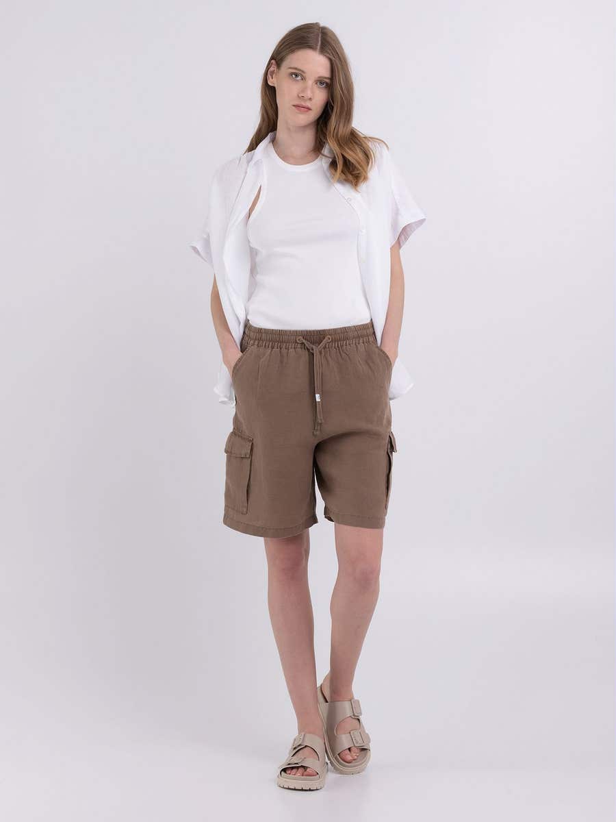 REPLAY DÁMSKÉ LNĚNÉ KRAŤASY S KAPSAMI 
