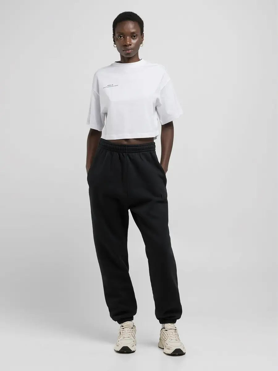 REPLAY DÁMSKÉ FLEECOVÉ KALHOTY REGULAR-FIT PLANET POWERED