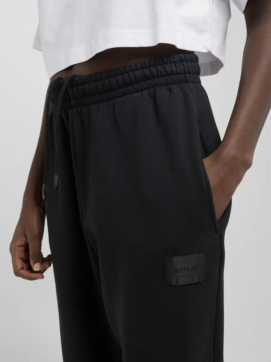REPLAY DÁMSKÉ FLEECOVÉ KALHOTY REGULAR-FIT PLANET POWERED