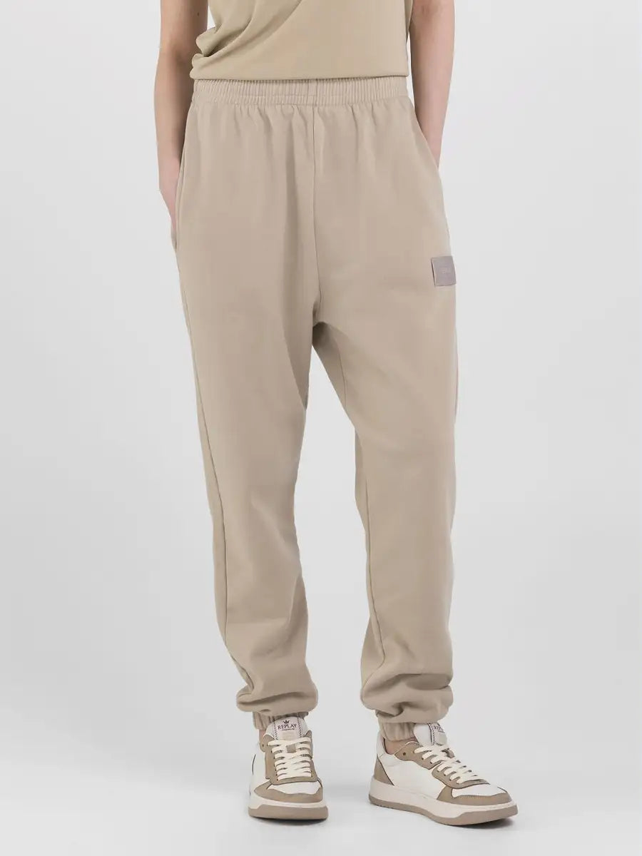 REPLAY DÁMSKÉ FLEECOVÉ KALHOTY REGULAR-FIT PLANET POWERED