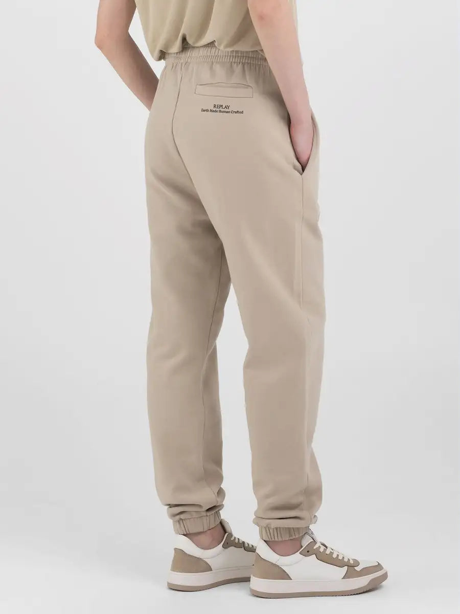 REPLAY DÁMSKÉ FLEECOVÉ KALHOTY REGULAR-FIT PLANET POWERED