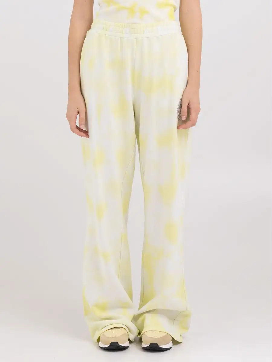 BATIKOVANÉ ŠIROKÉ NOHAVICE JOGGER S POTLAČOM 