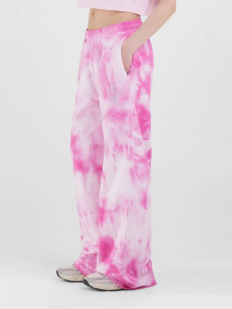 DÁMSKÉ REPLAY BATIKOVANÉ ŠIROKÉ KALHOTY JOGGER S POTISKEM 