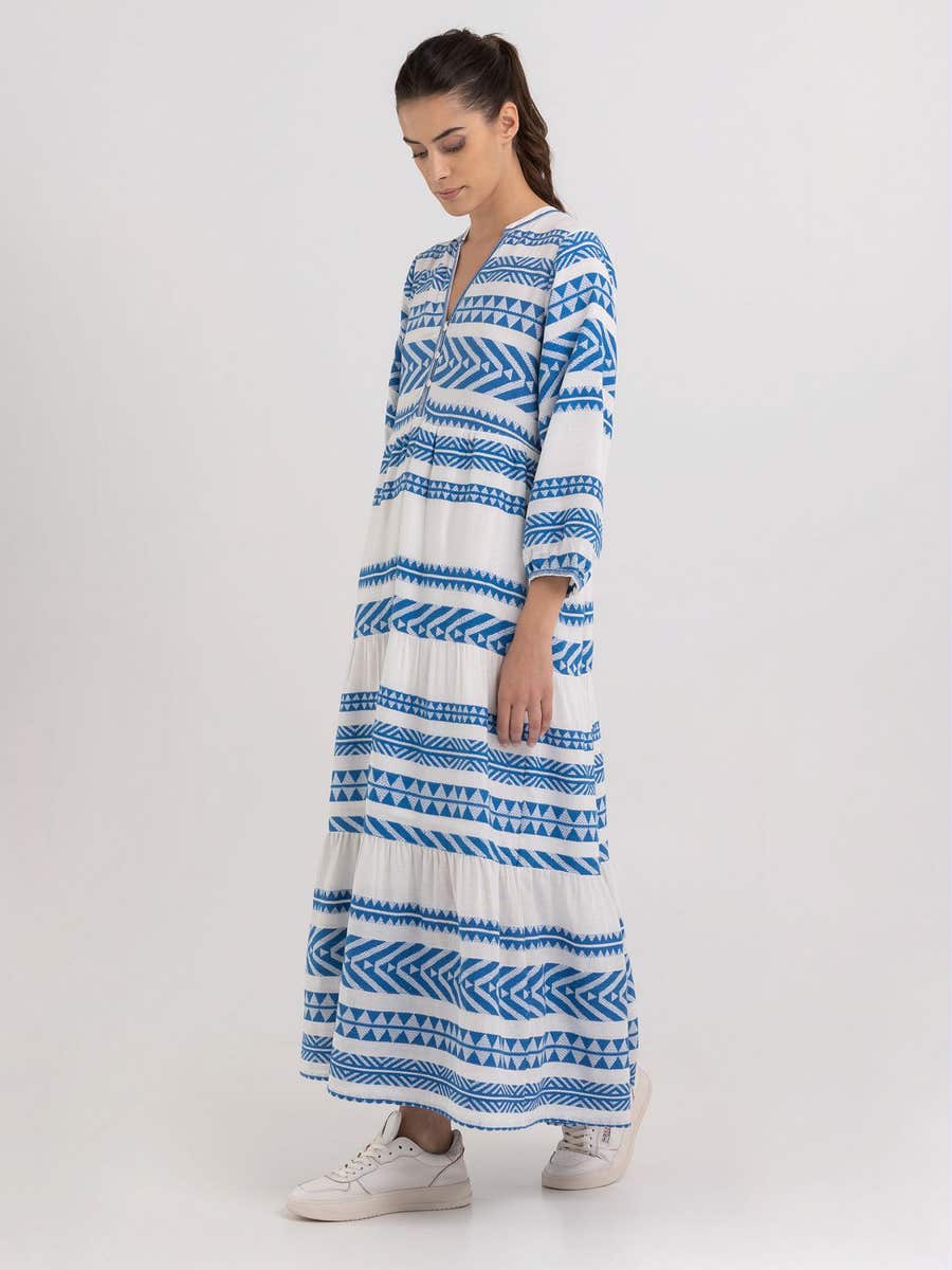 REPLAY DLOUHÉ ŠATY S VÝSTŘIHEM NA KNOFLÍKY