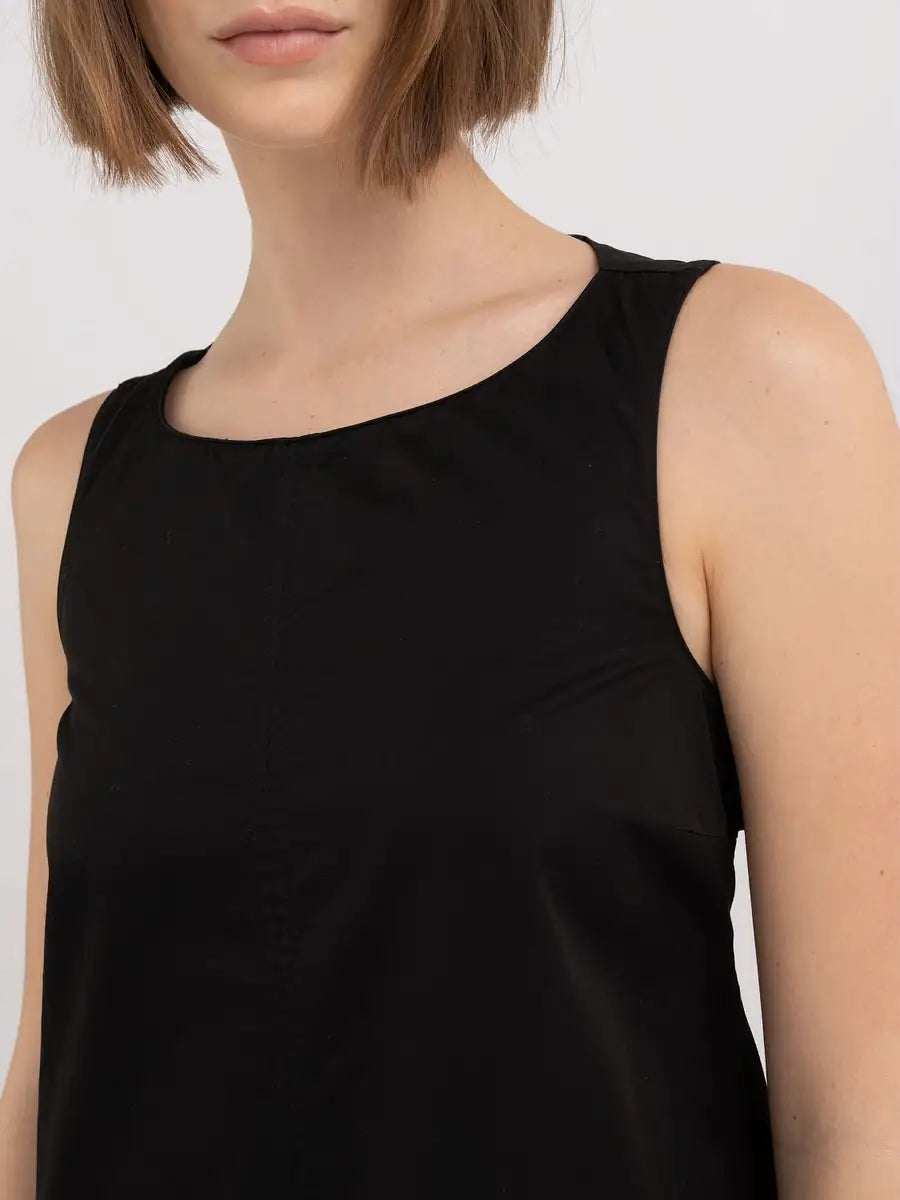 REPLAY MAXI ŠATYZ BAVLNĚNÉHO KEPRU S VÝŘEZEM NA ZÁDECH 