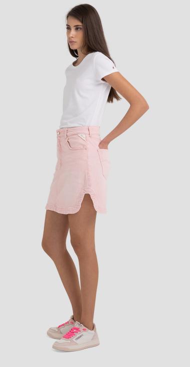 REPLAY PINK DENIM MINI SKIRT