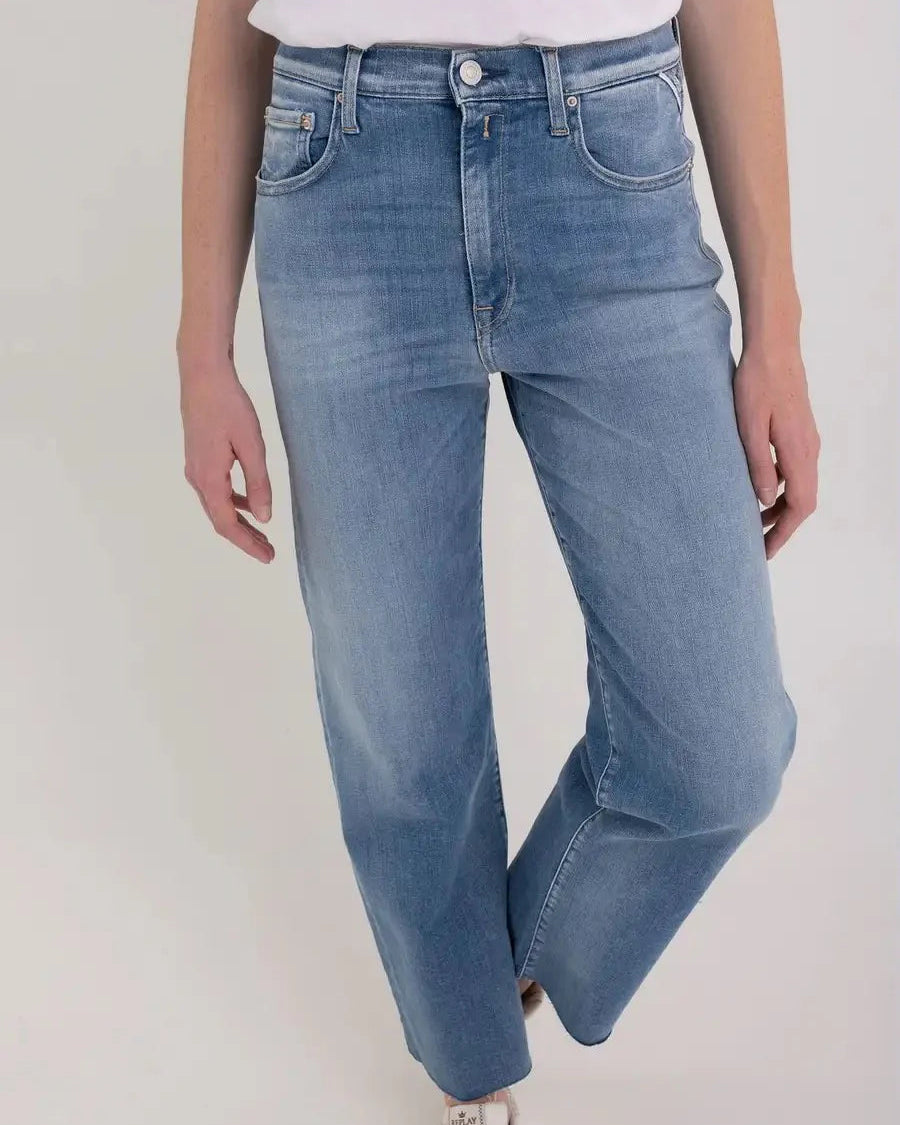 REPLAY WOMEN'S JEANS REYNE STRAIGHT FIT