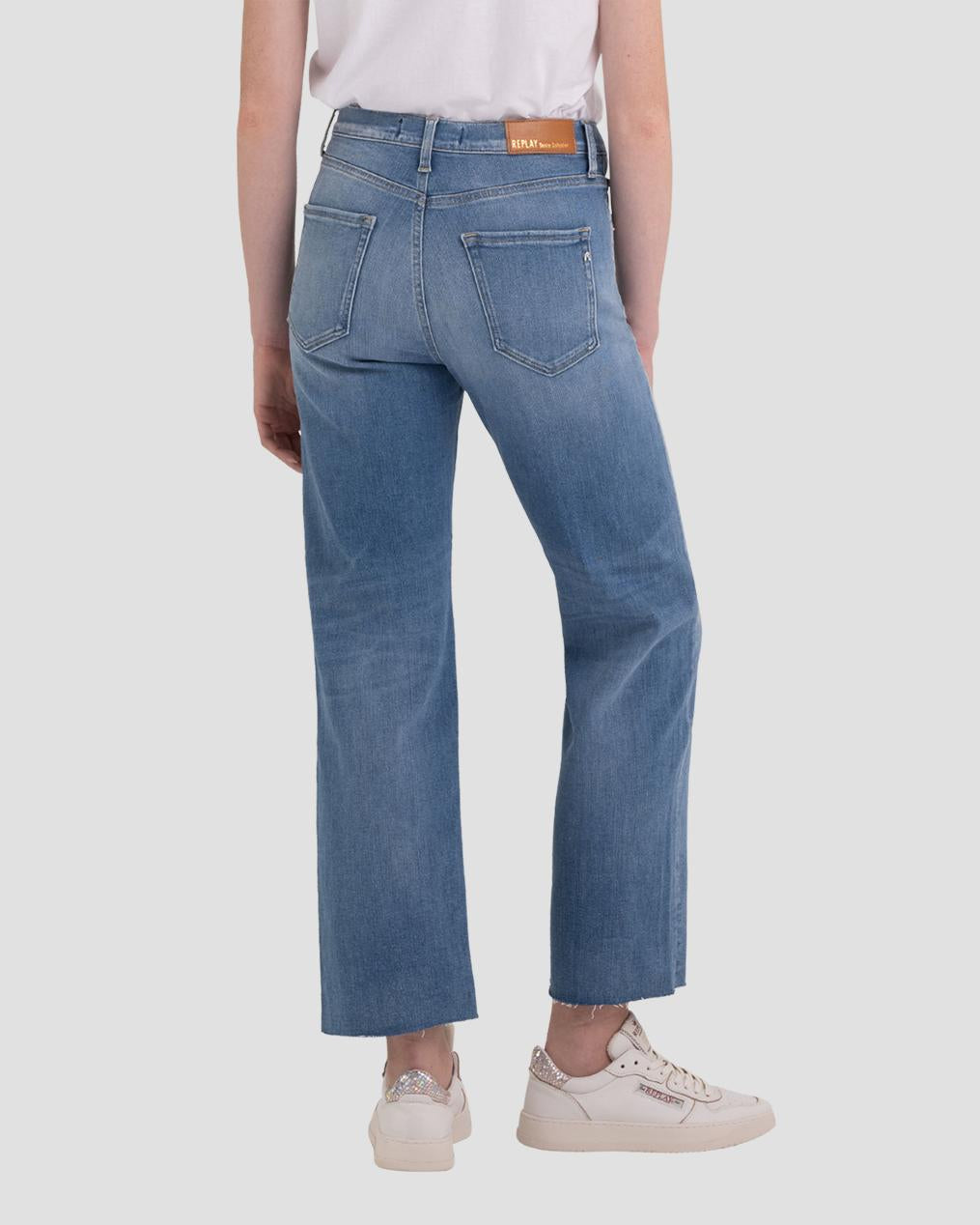 REPLAY WOMEN'S JEANS REYNE STRAIGHT FIT