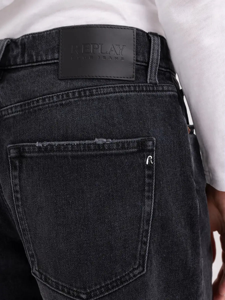 DÁMSKÉ REPLAY BERMUDY REGULAR FIT Z ČERNÉ DŽÍNOVINY