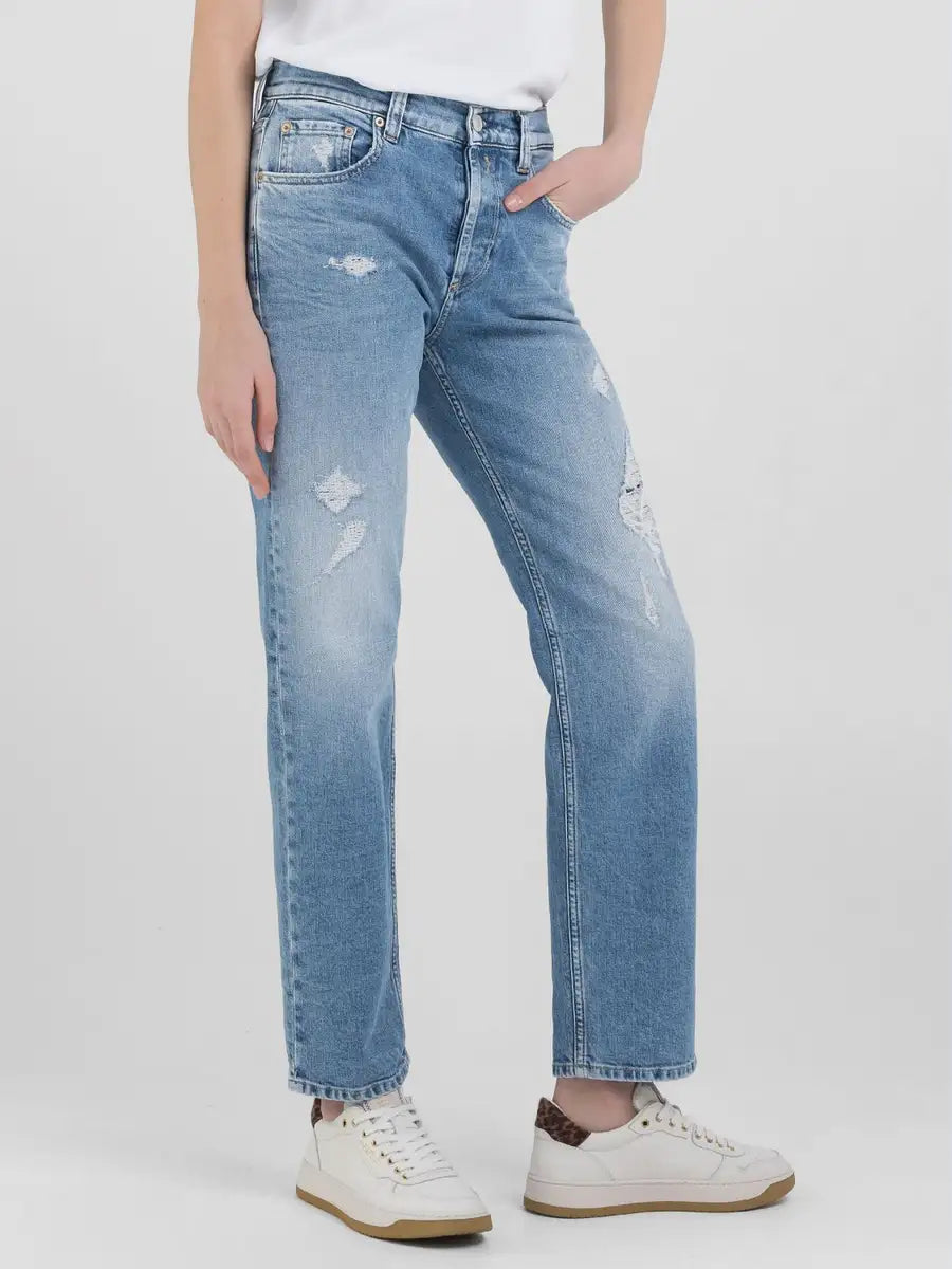 REPLAY DÁMSKÉ DŽÍNY MAIJKE ROVNÉHO STŘIHU