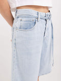 REPLAY WOMEN'S DENIM BERMUDA SHORTS WITH BELT