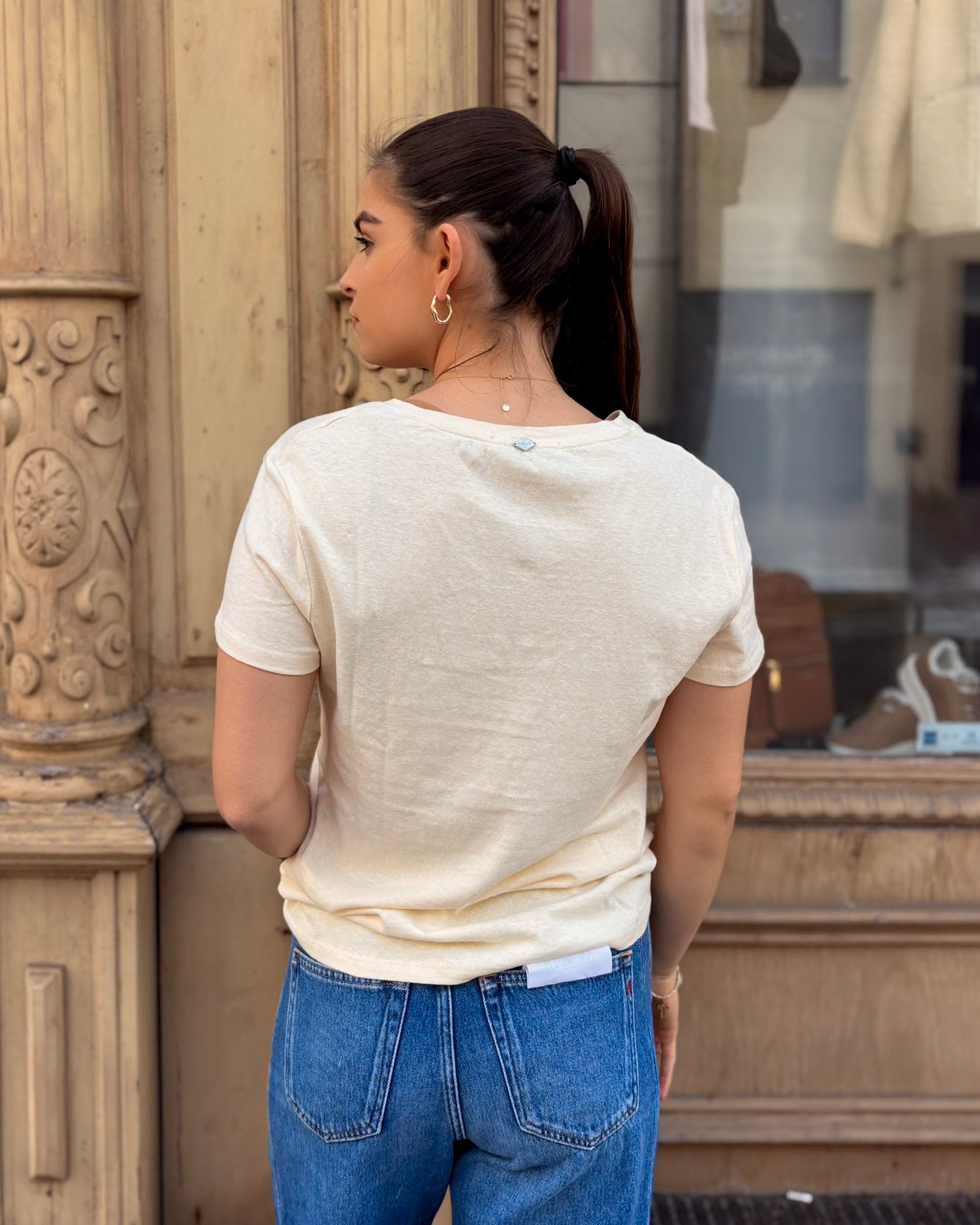 DÁMSKE BASIC TRIČKO REPLAY S VÝSTRIHOM DO V