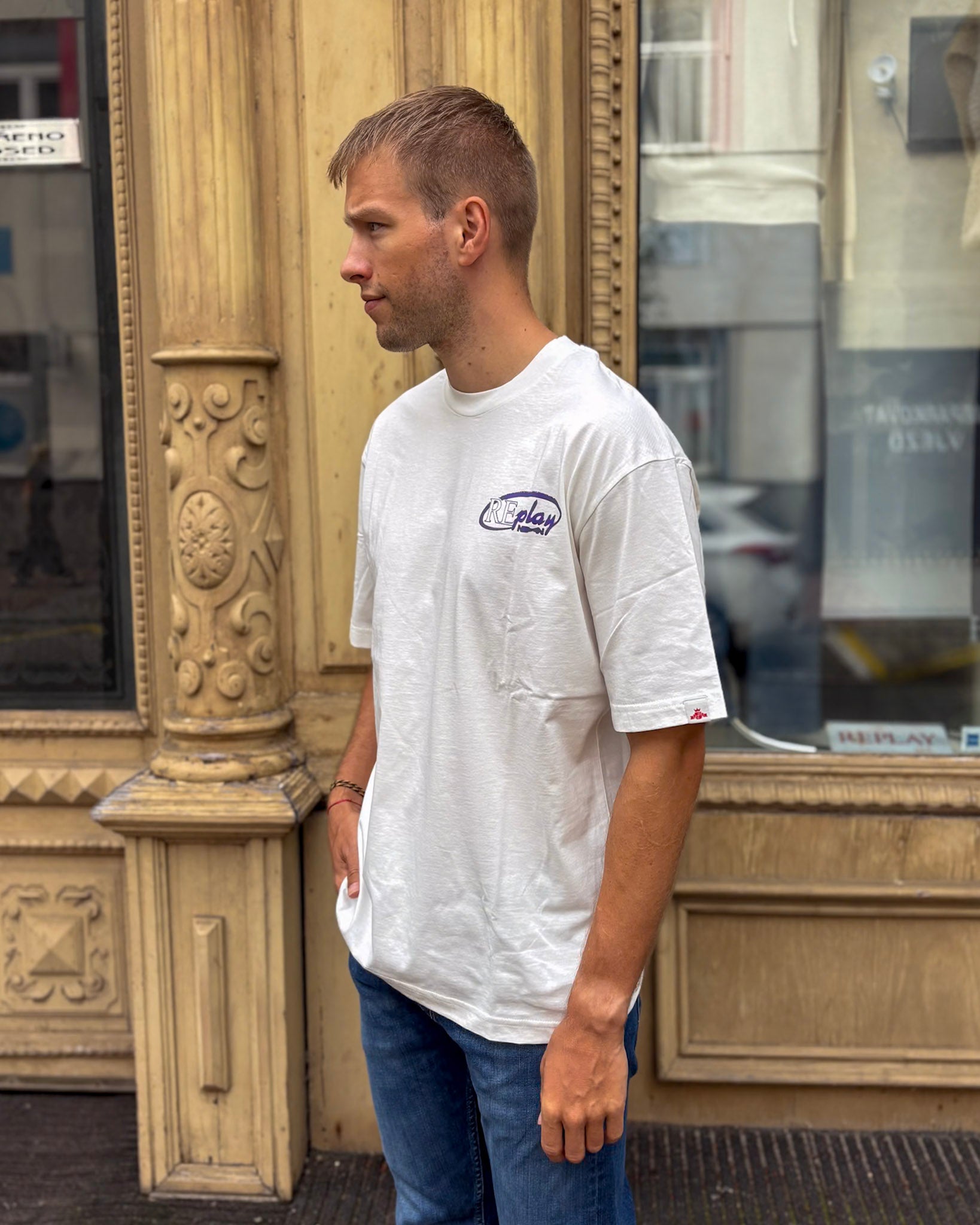 FÉRFI REPLAY PÓLÓ MELLKASI MINTÁVAL