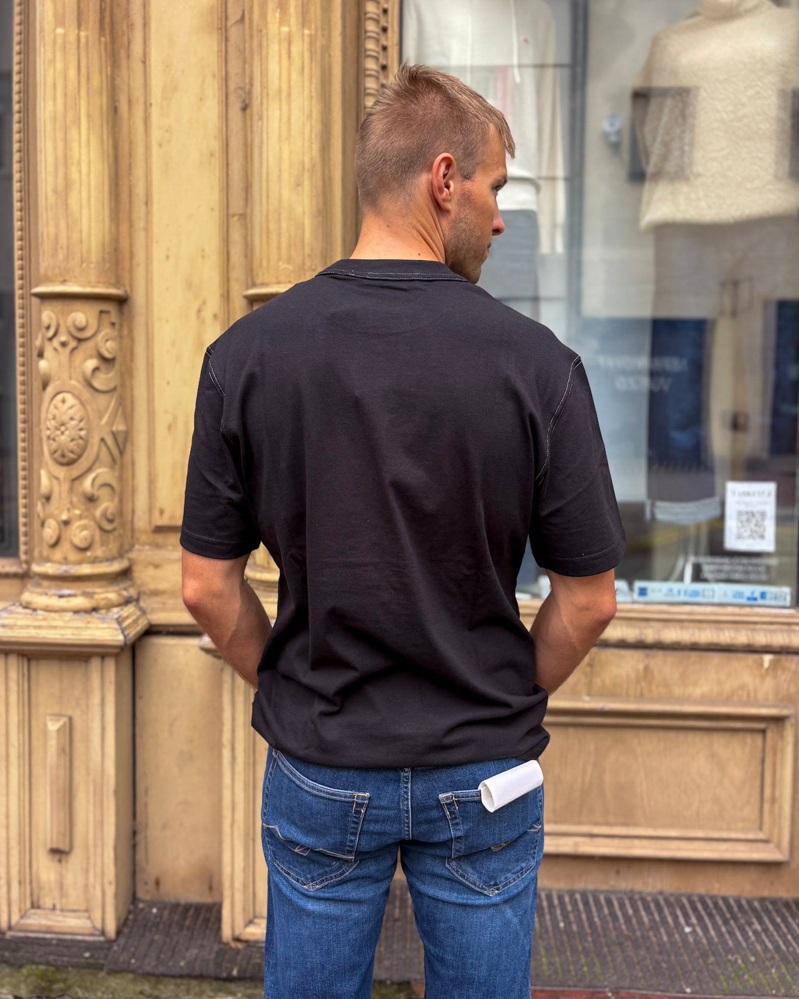 REPLAY MEN'S T-SHIRT WITH CHEST PRINT