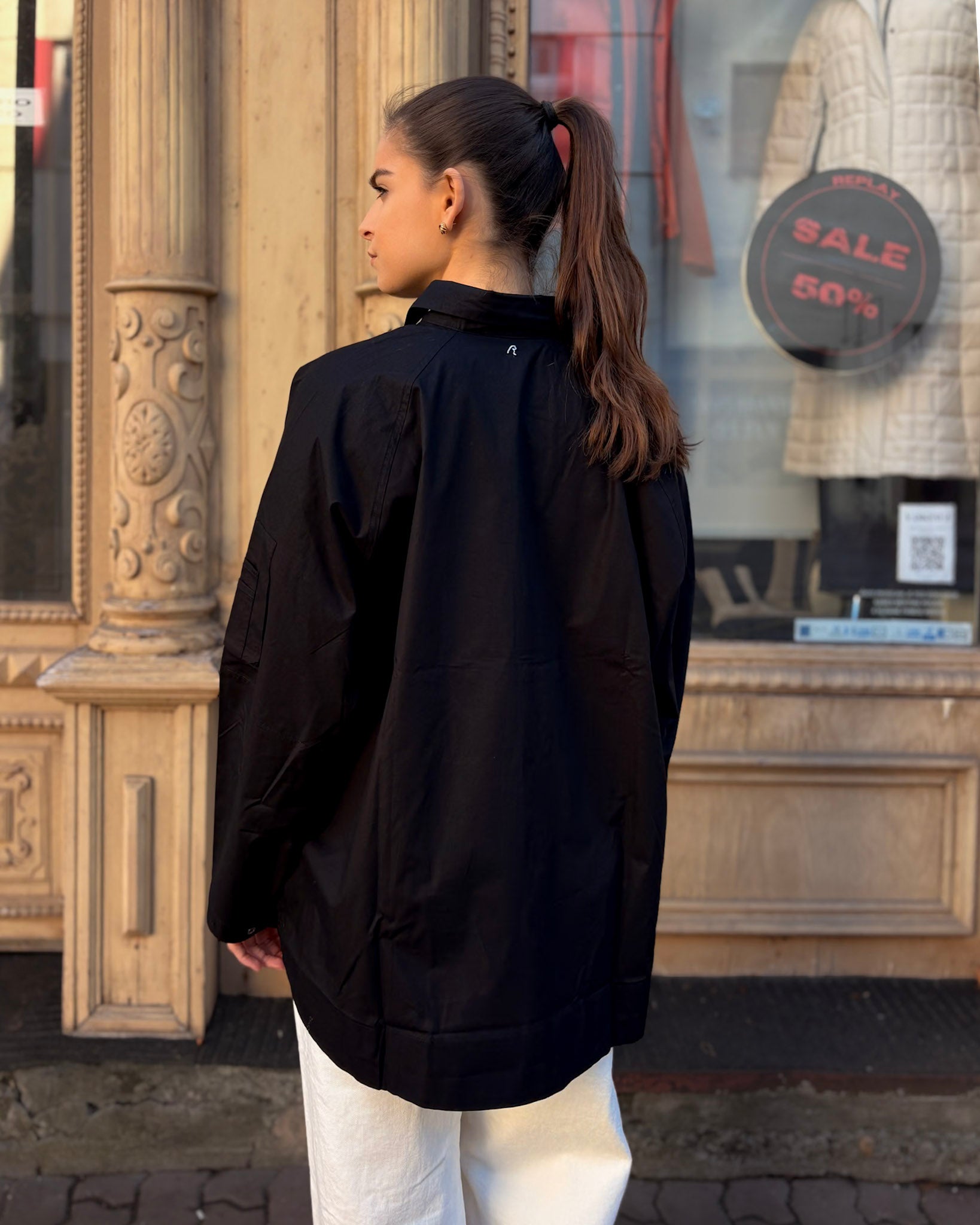 DÁMSKÁ KOŠILE REPLAY S KAPSOU NA RUKÁVU