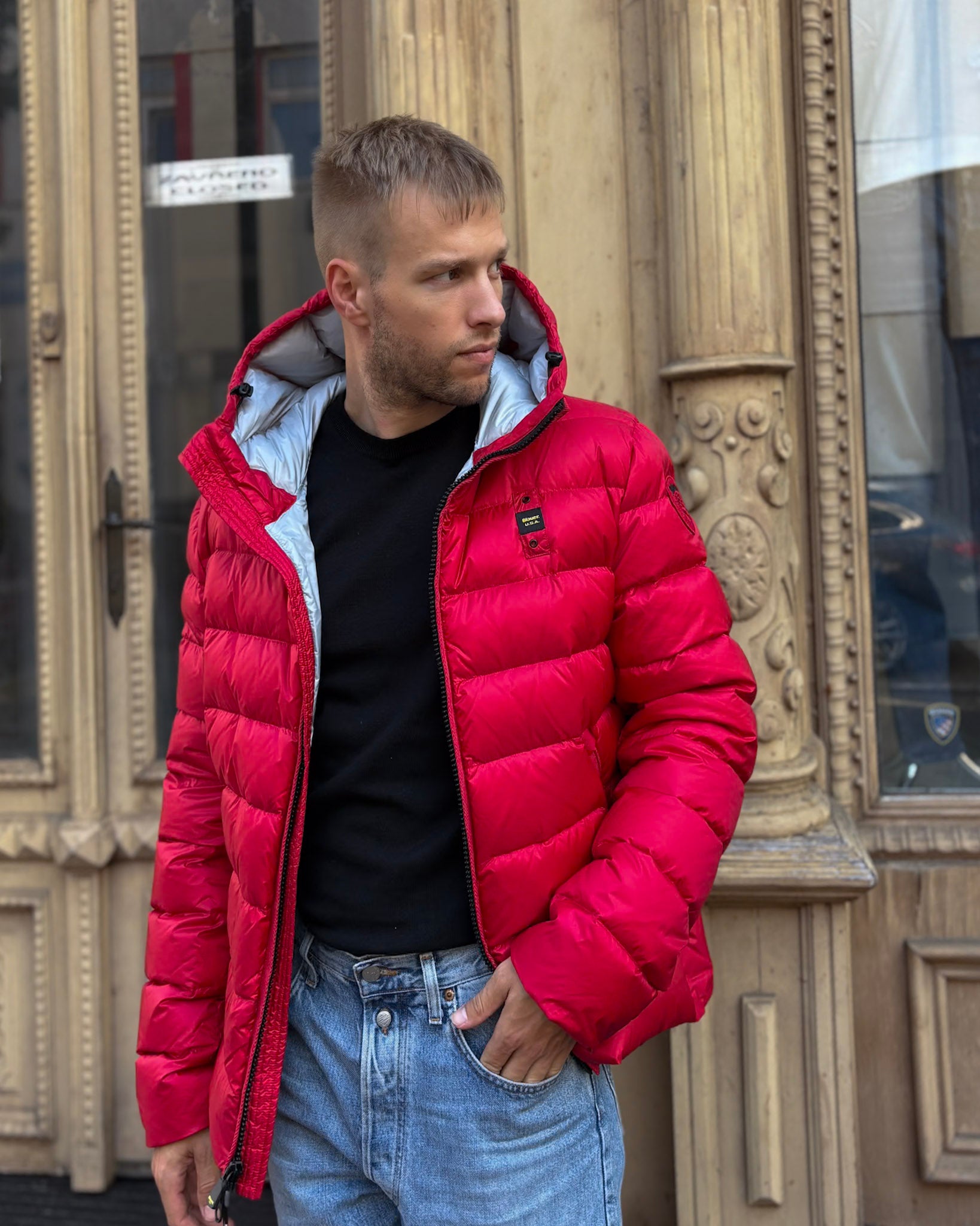BLAUER PÁNSKÁ PÉŘOVÁ BUNDA ACTON S KAPUCÍ