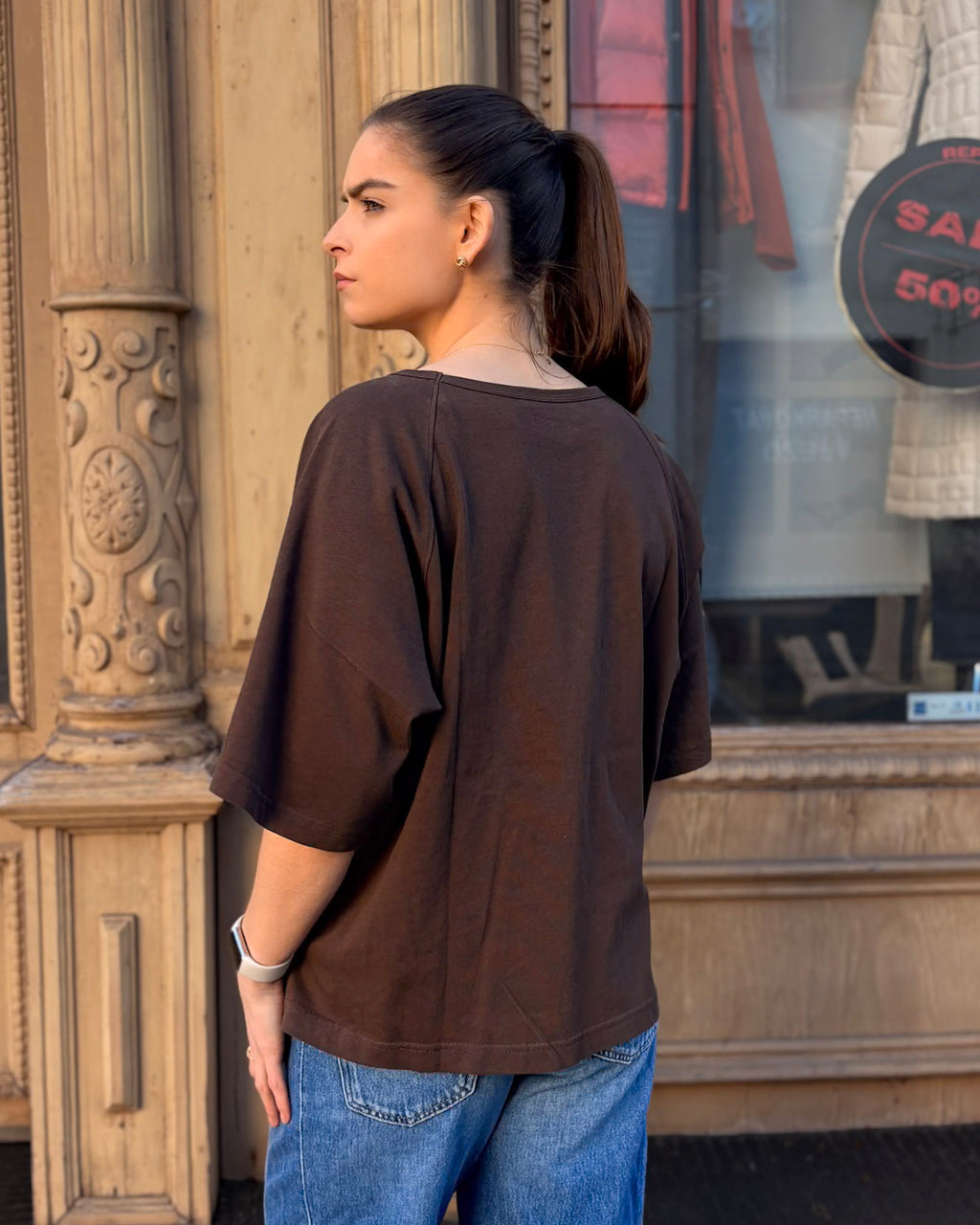 DÁMSKÉ TRIČKO REPLAY SE ZLATÝM POTISKEM LOGA 