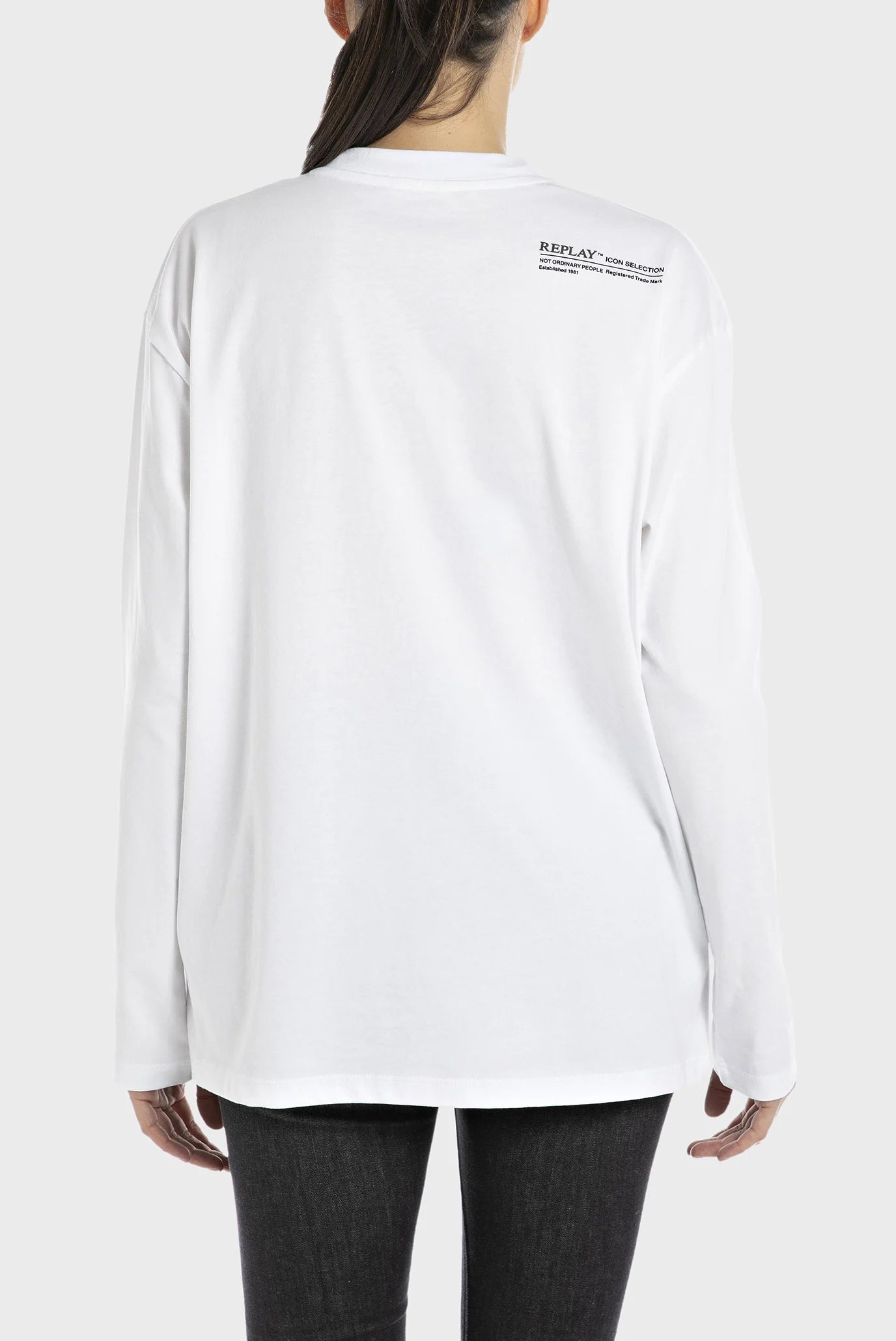 REPLAY DÁMSKÉ BASIC TRIČKO S DLOUHÝM RUKÁVEM