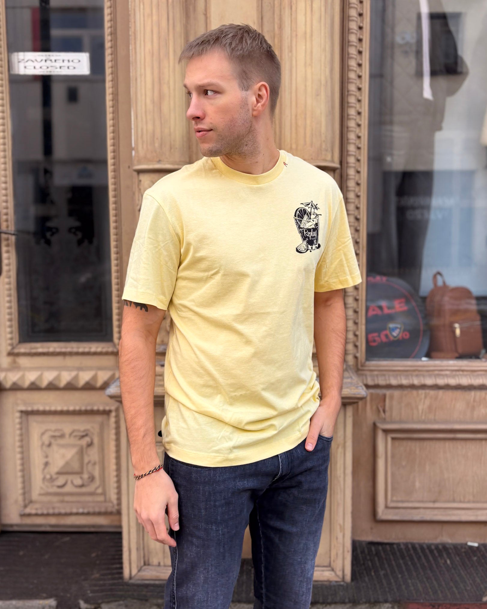 PÁNSKÉ TRIČKO REPLAY S POTISKEM "COCKTAIL" 