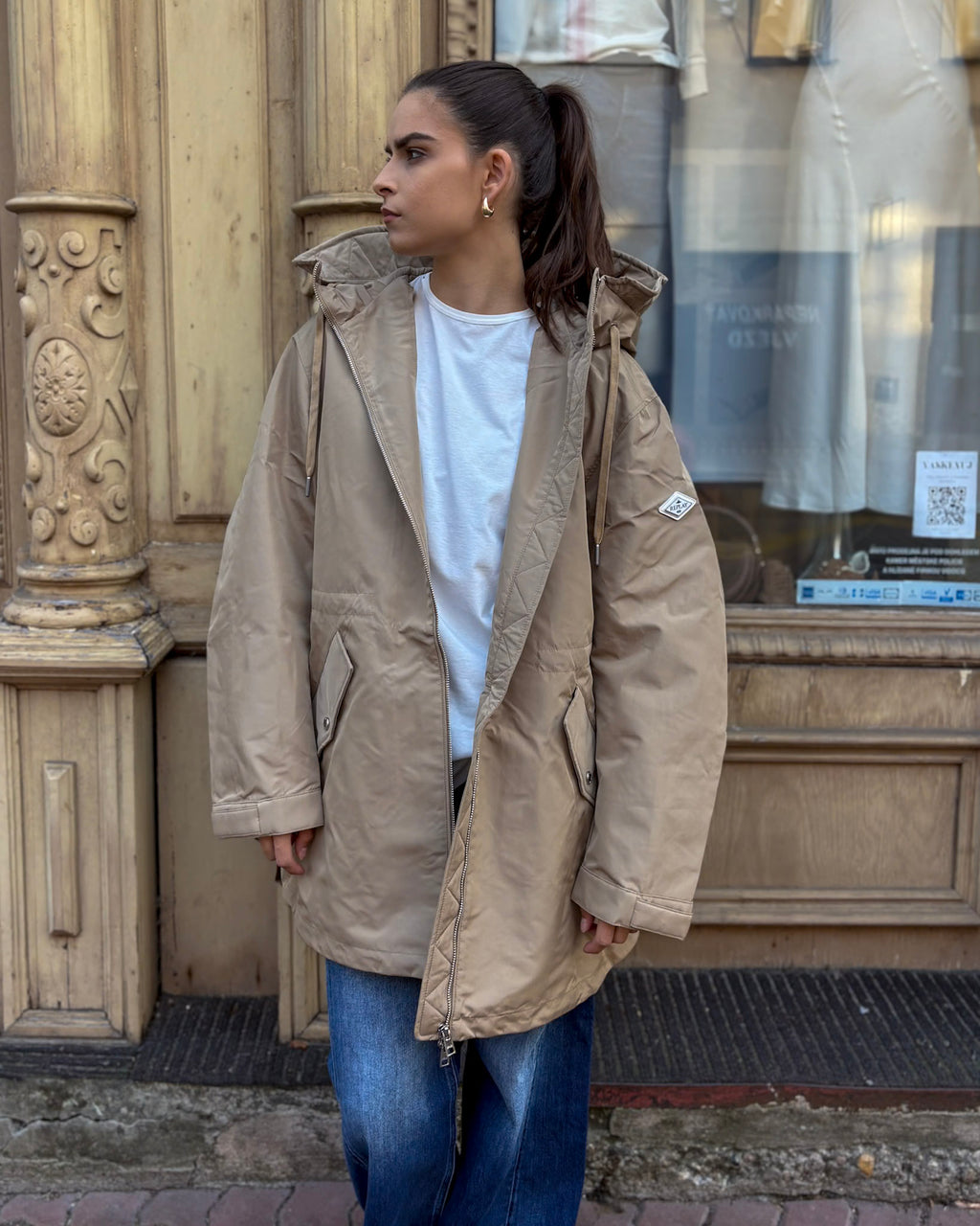 REPLAY WOMEN'S COMFORTABLE HOODED JACKET