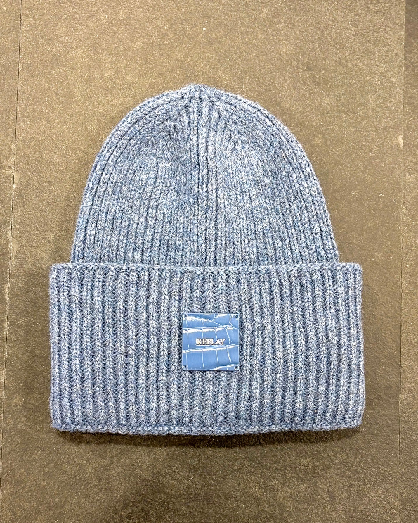 REPLAY Hat with crocodile effect patch - Acrylic with wool