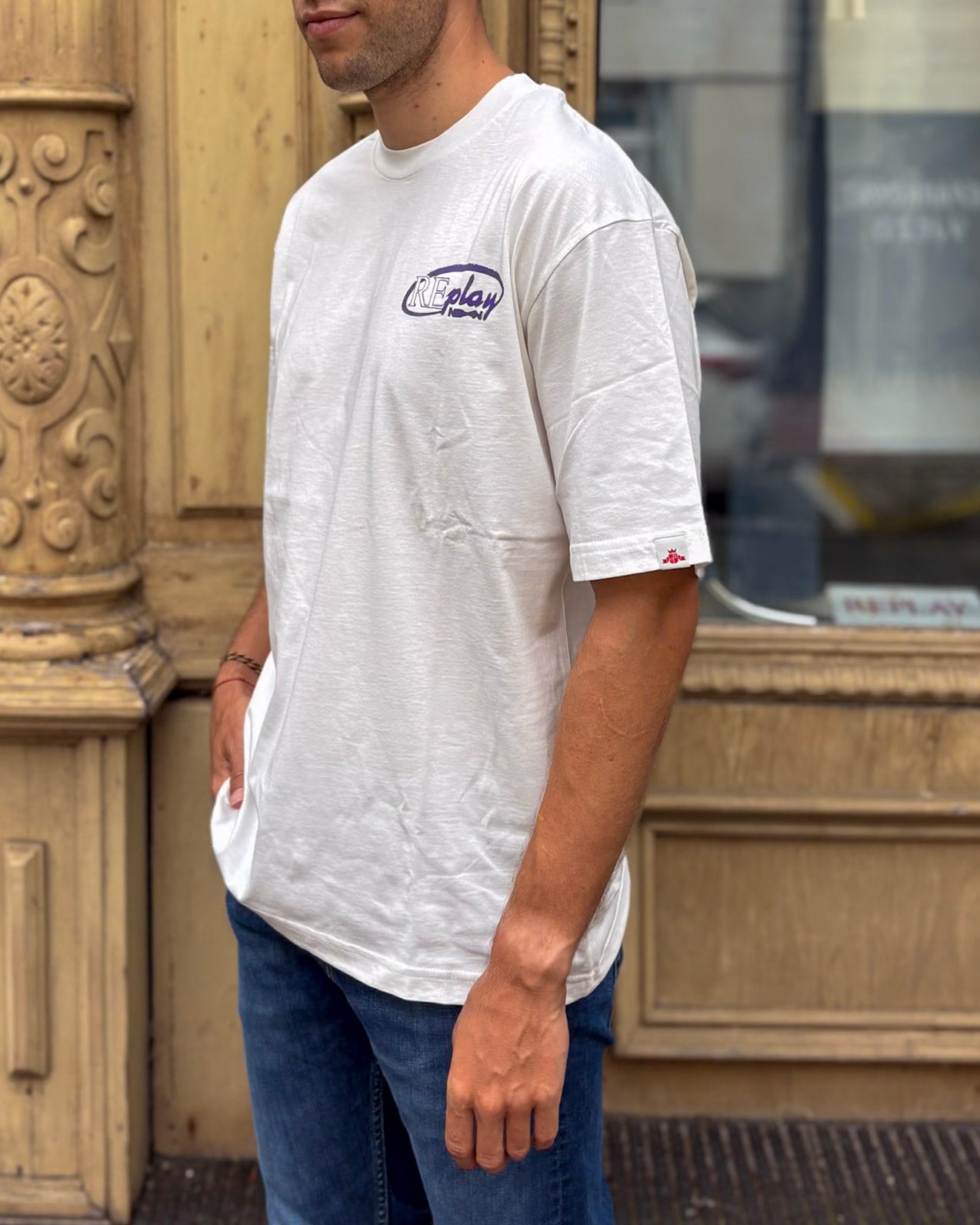 FÉRFI REPLAY PÓLÓ MELLKASI MINTÁVAL