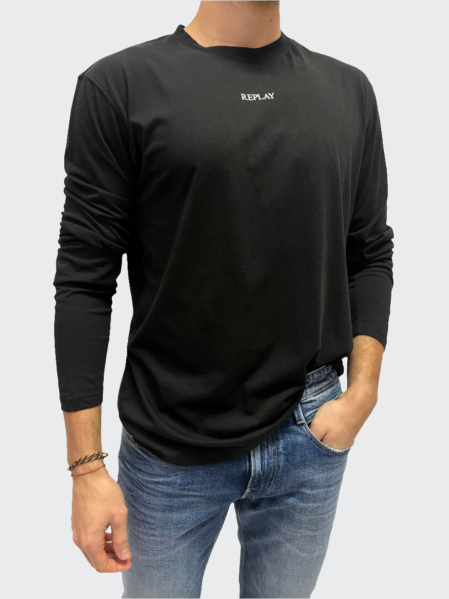 REPLAY PÁNSKÉ TRIČKO S  DLOUHÝM RUKÁVEM