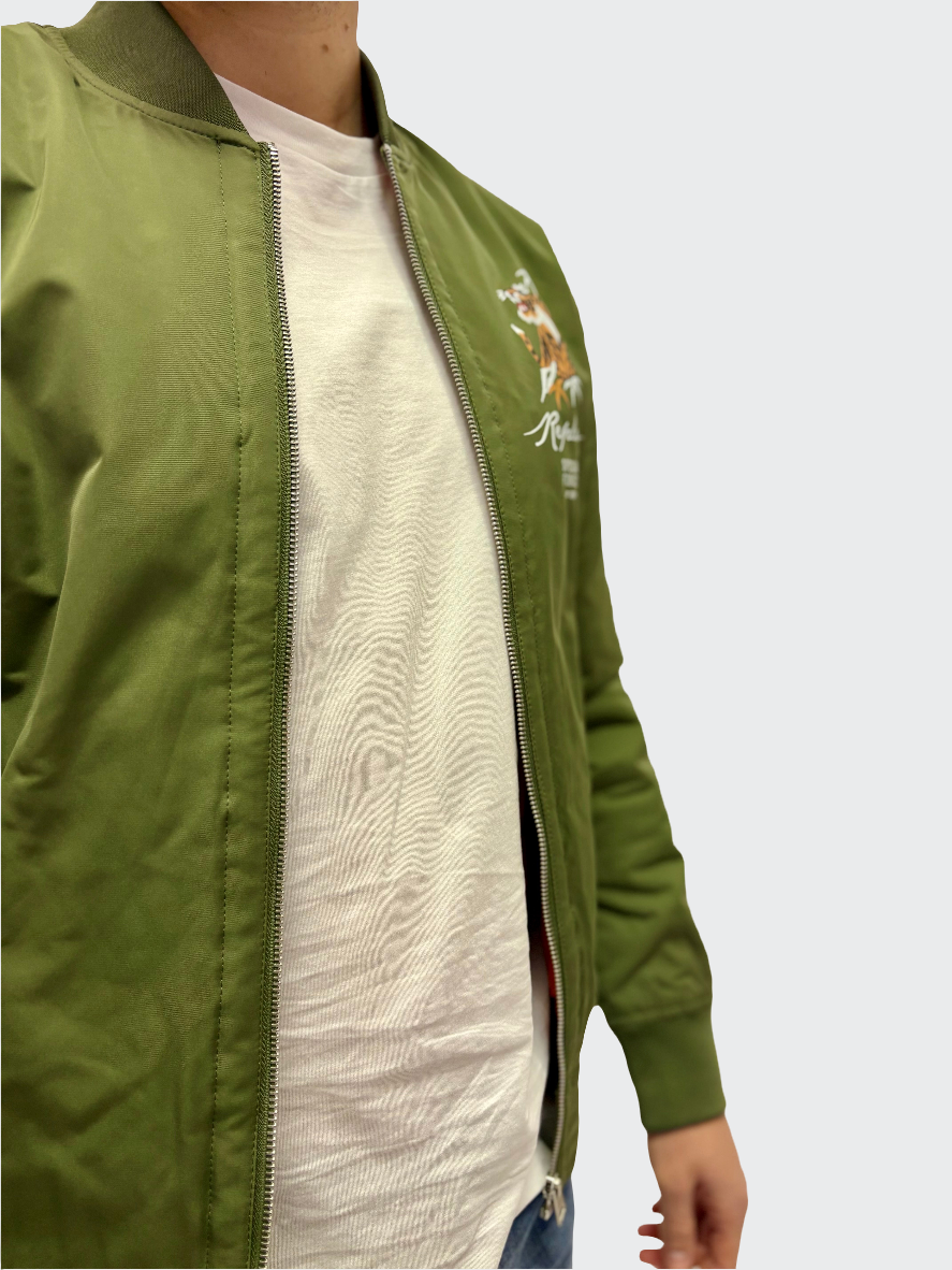 REPLAY FÉRFI POLI SZATÉN BOMBER TIGRIS MINTÁVAL