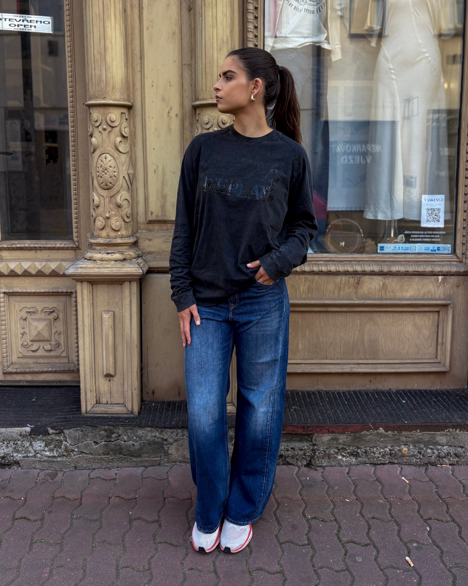 REPLAY NŐI RAGLAN UJJÚ, MINTÁS PÓLÓ