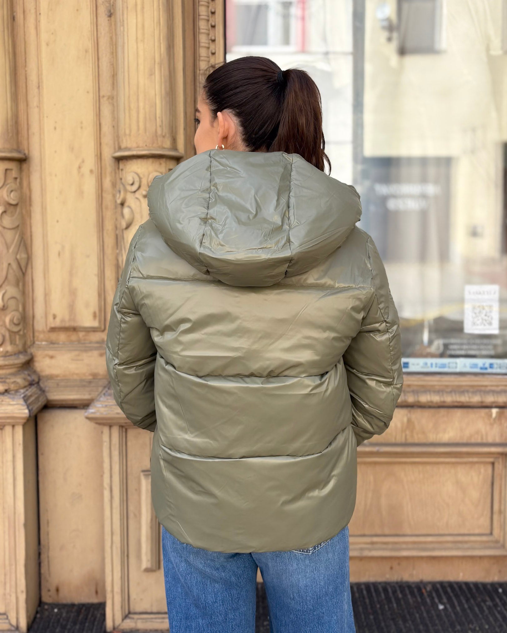 REPLAY WOMEN'S REVERSIBLE QUILTED JACKET WITH HOOD