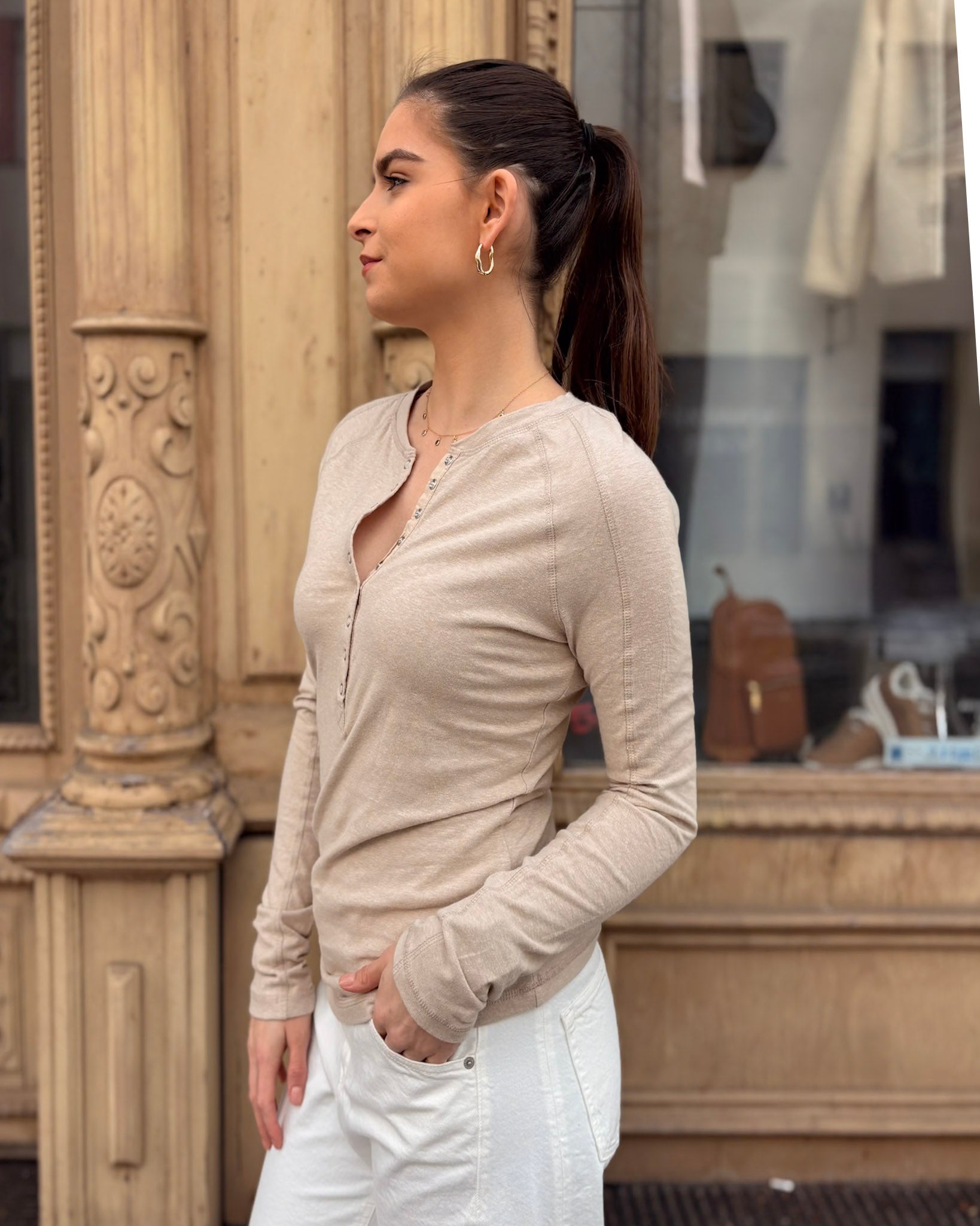 DÁMSKÉ TRIČKO REPLAY NA KNOFLÍČKY S DLOUHÝM RUKÁVEM