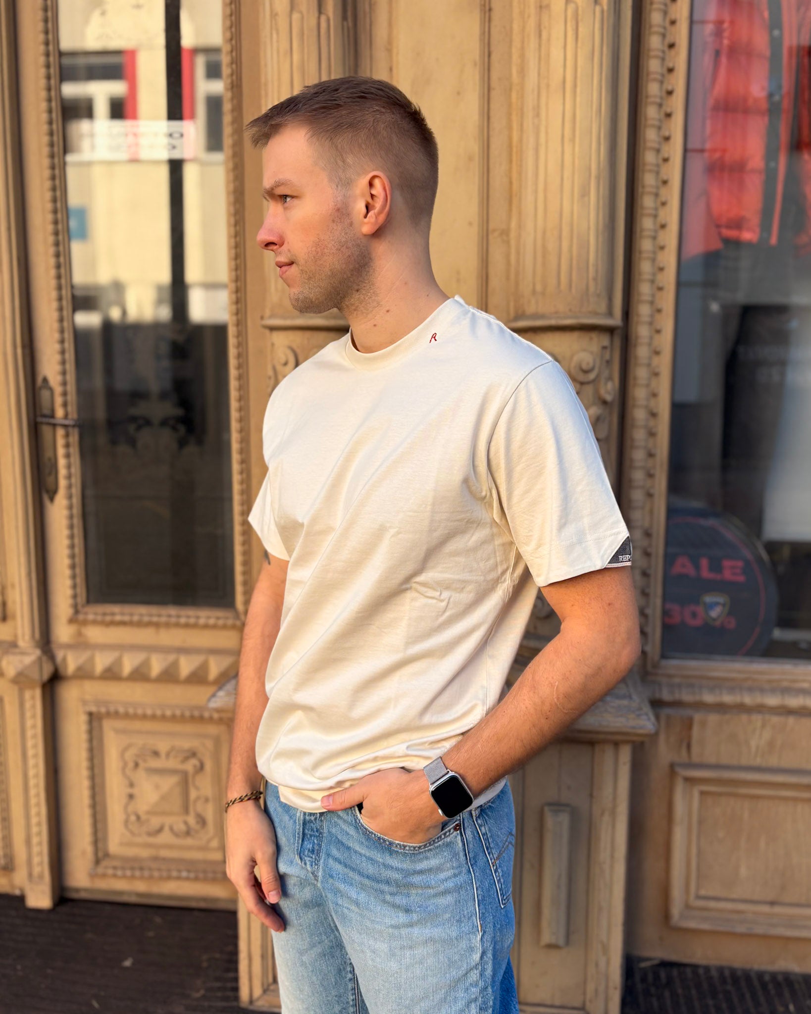 PÁNSKÉ TRIČKO REPLAY BASIC S KRÁTKÝM RUKÁVEM