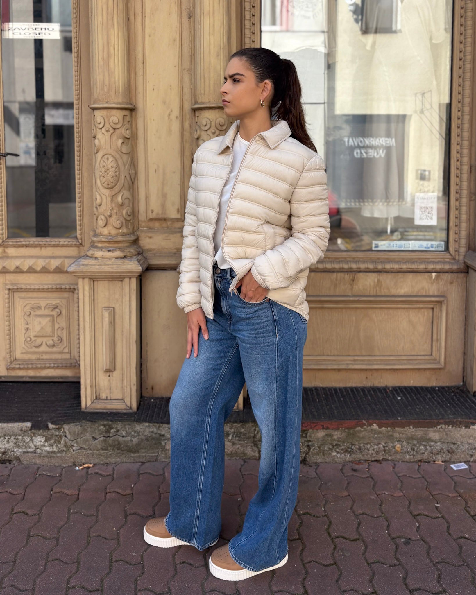 WOMEN'S REPLAY CROSS-STITCH JACKET WITH COLLAR