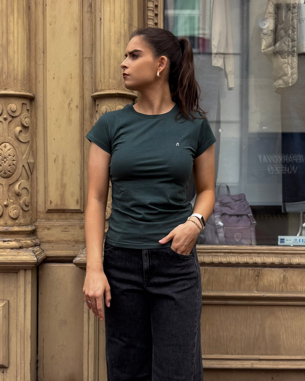 REPLAY DÁMSKÉ SKINNY-FIT BAVLNĚNÉ TRIČKO 