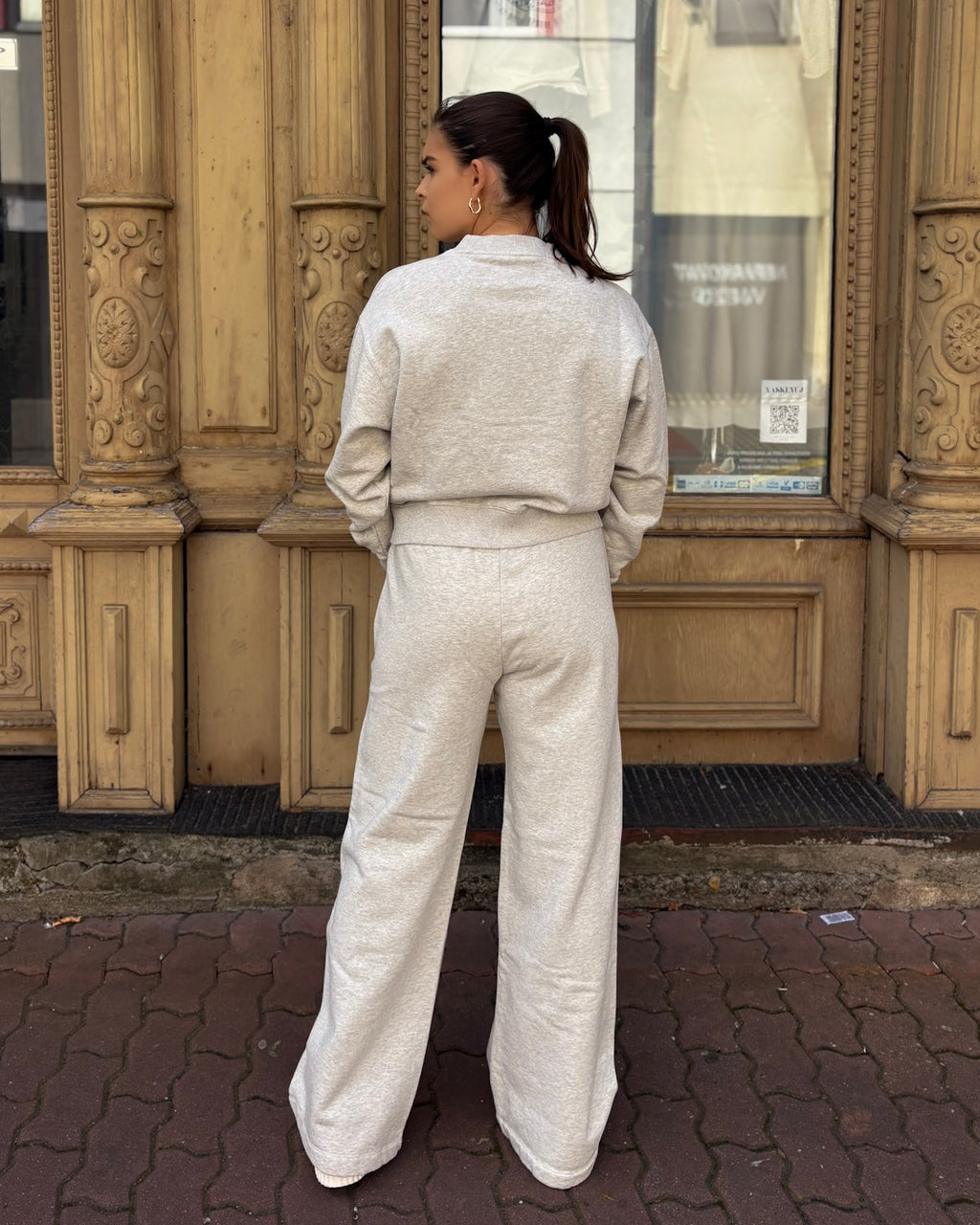 WOMEN'S REPLAY WIDE PANTS WITH DRAWSTRING